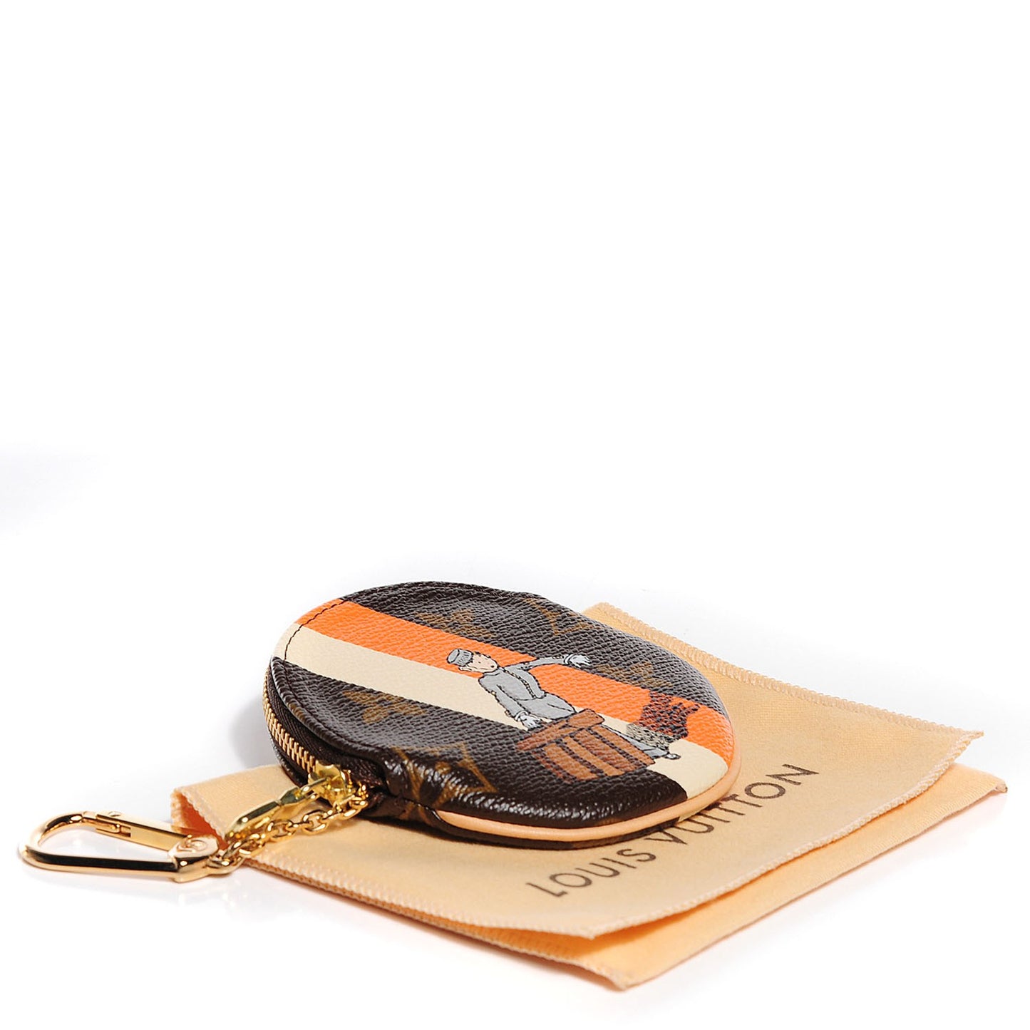 Monogram Groom Round Coin Purse