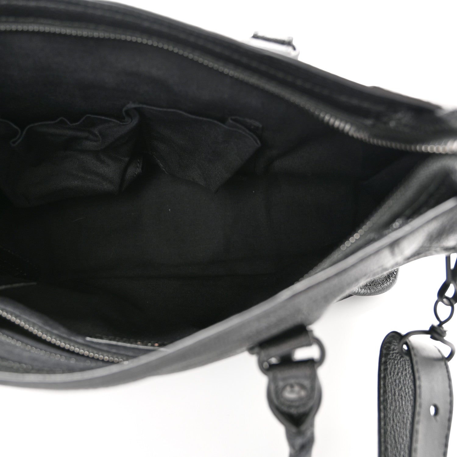Balenciaga Chevre Black Metallic Edge Hardware S City Black 5 of 10