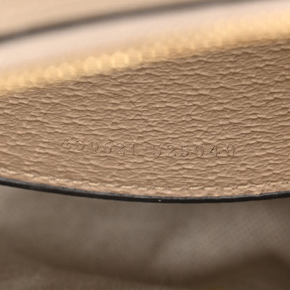 Gucci GG Supreme Monogram Textured Dollar Calfskin Web Small Ophidia Dome Shoulder Beige Mystic White Oatmeal 7 of 14