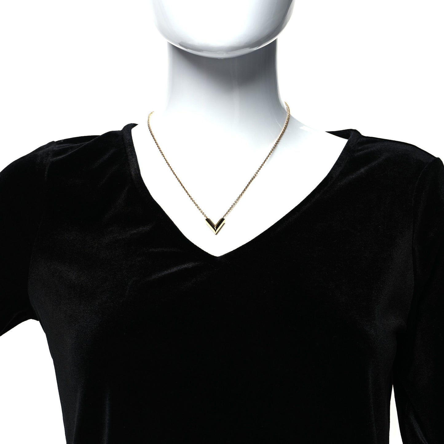 Brass Essential V Necklace Gold