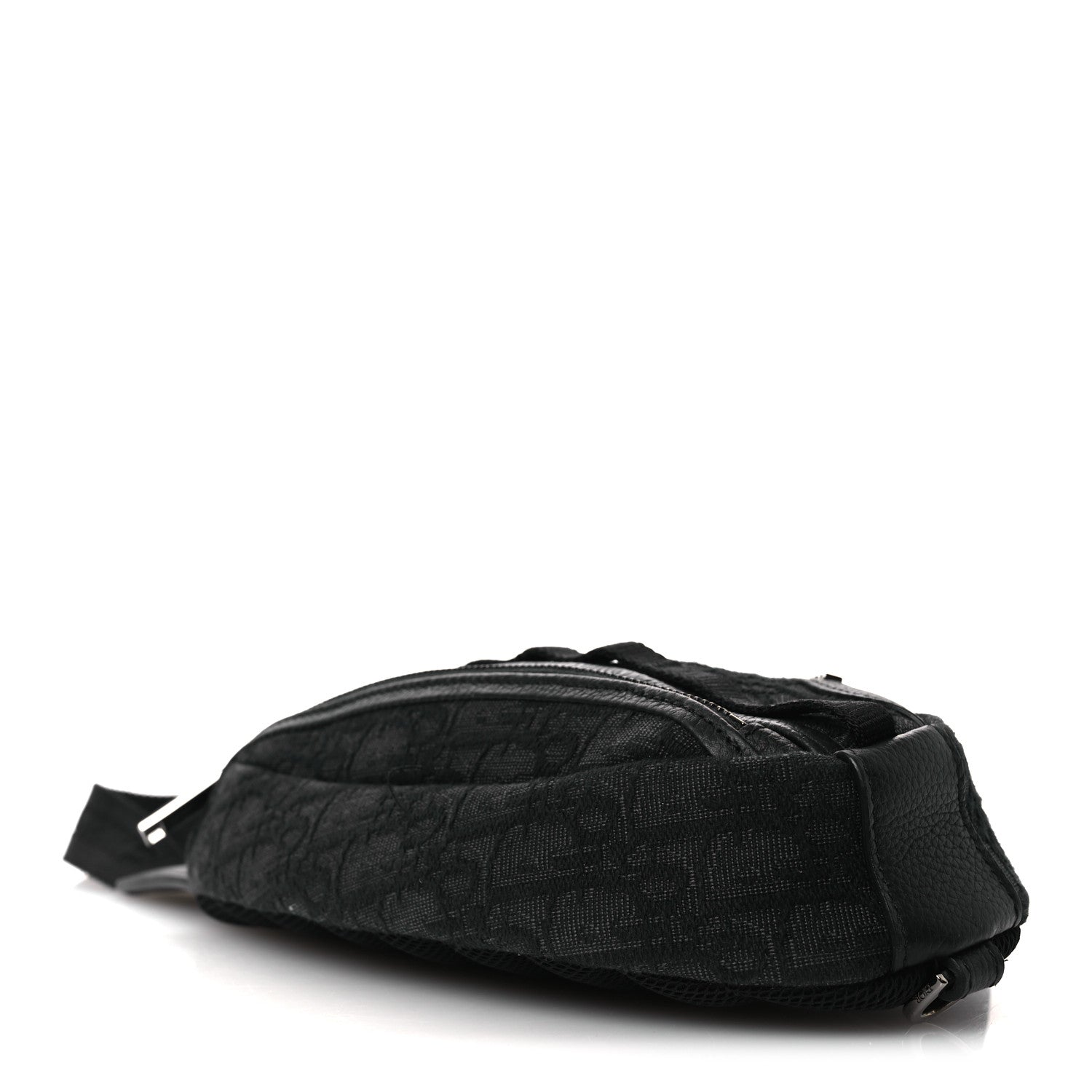 Christian Dior Grained Calfskin Oblique Scarab Sling Bag Black 4 of 12