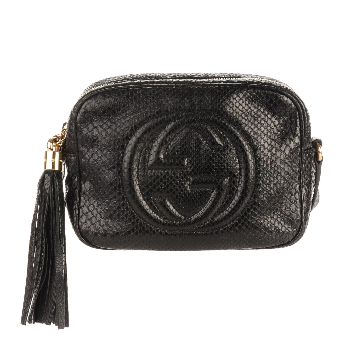 Python Small Soho Disco Bag Black