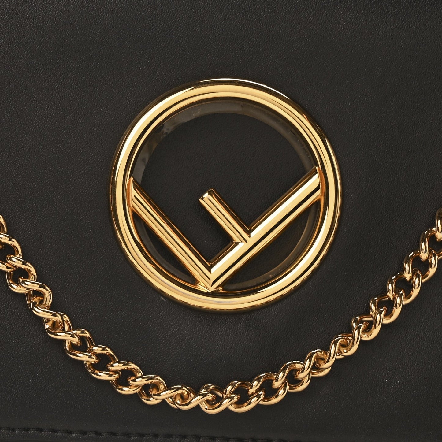 Vitello Liberty Lucido F is Fendi Wallet on Chain Black