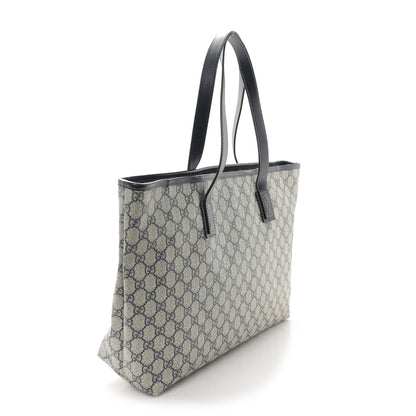 Gucci GG Supreme Monogram Medium Zippered Shopping Tote Navy 3 of 11