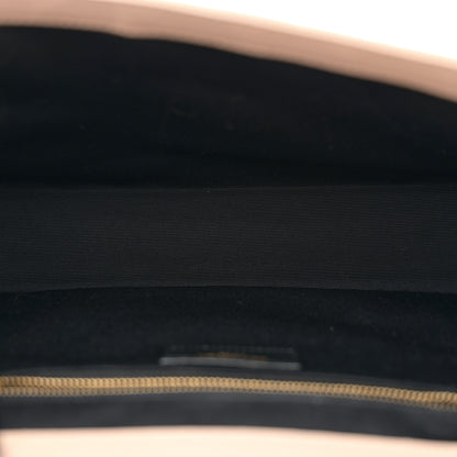 Saint Laurent Grain De Poudre Mixed Matelasse Large Triquilt Monogram Satchel Dark Beige 5 of 13