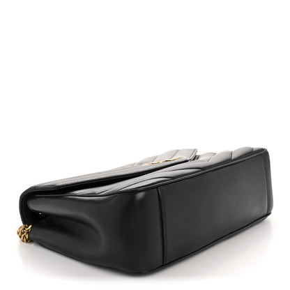 Saint Laurent Lambskin Chevron Quilted Large Loulou Black 5 of 14