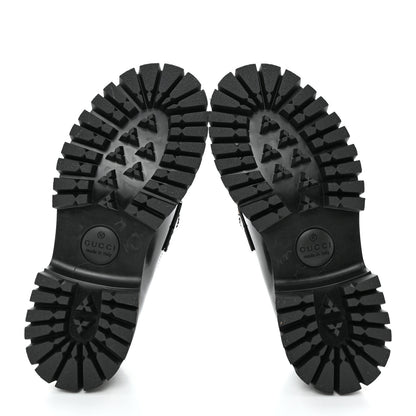 Gucci Cordovan Lux Womens Jeanne Platform Lug Sole 30/45mm Loafers 36 Black 5 of 8