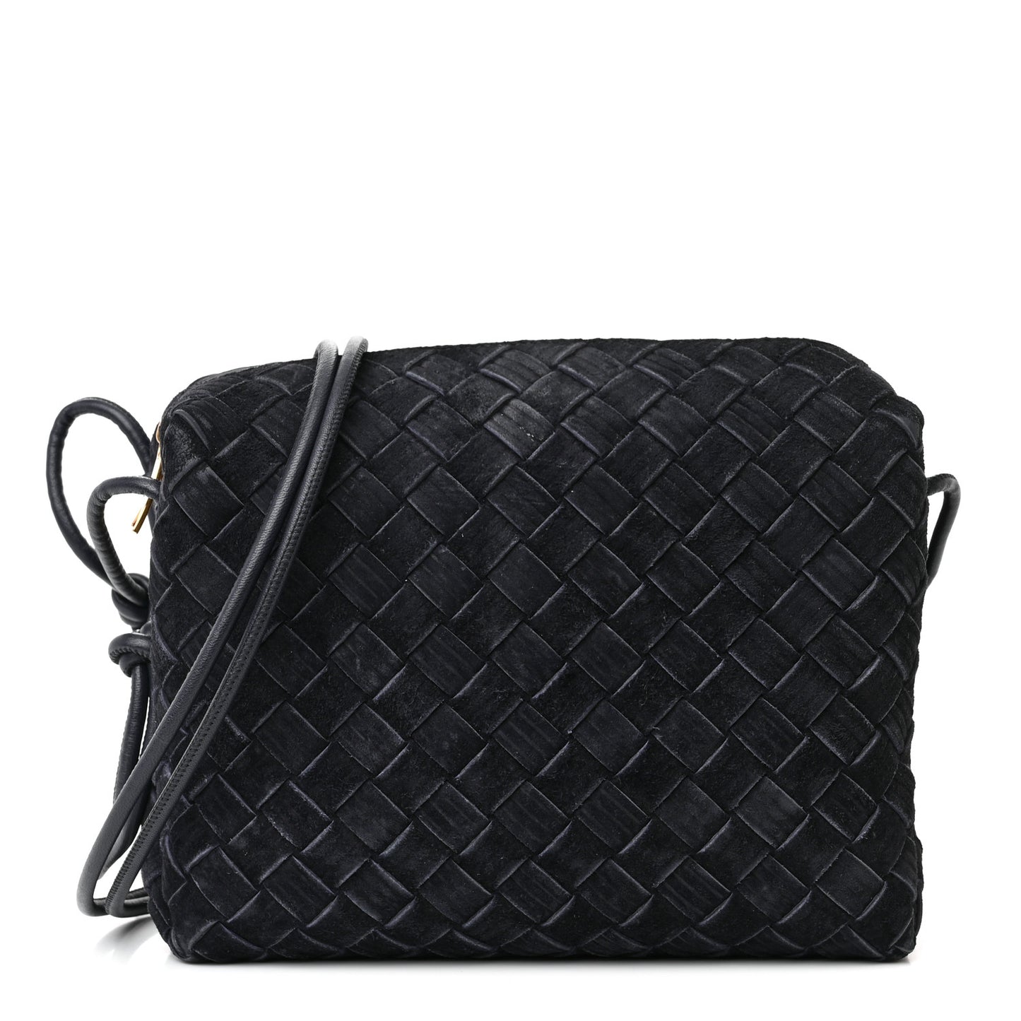 Suede Intrecciato Small Loop Camera Bag Space
