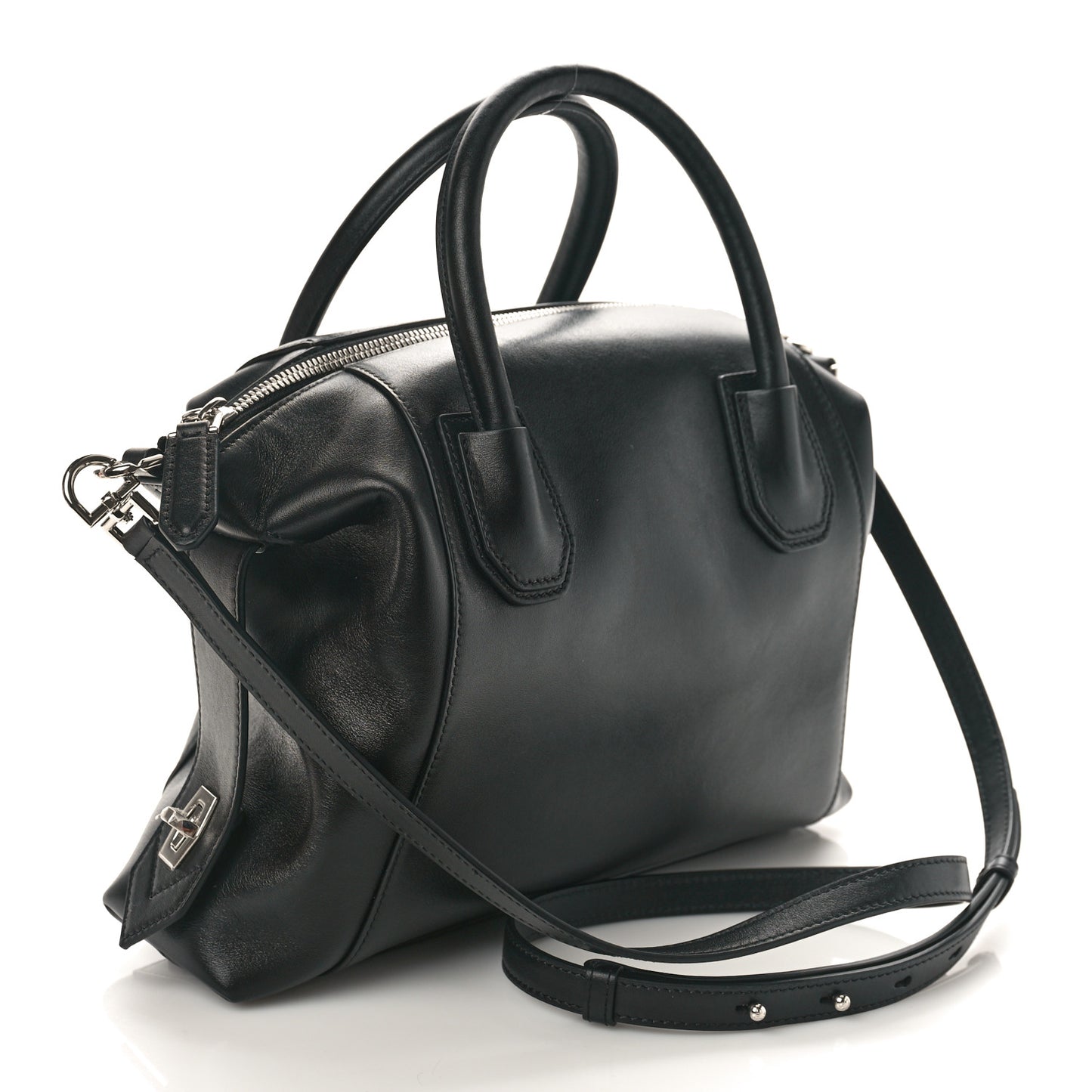 Smooth Calfskin Small Soft Antigona Black