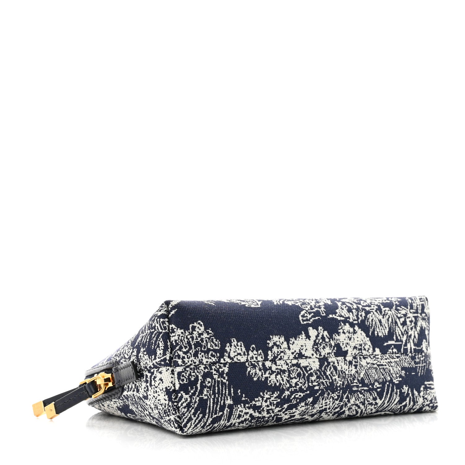 Christian Dior Embroidered Toile De Jouy 30 Montaigne Cosmetic Pouch Blue 4 of 6