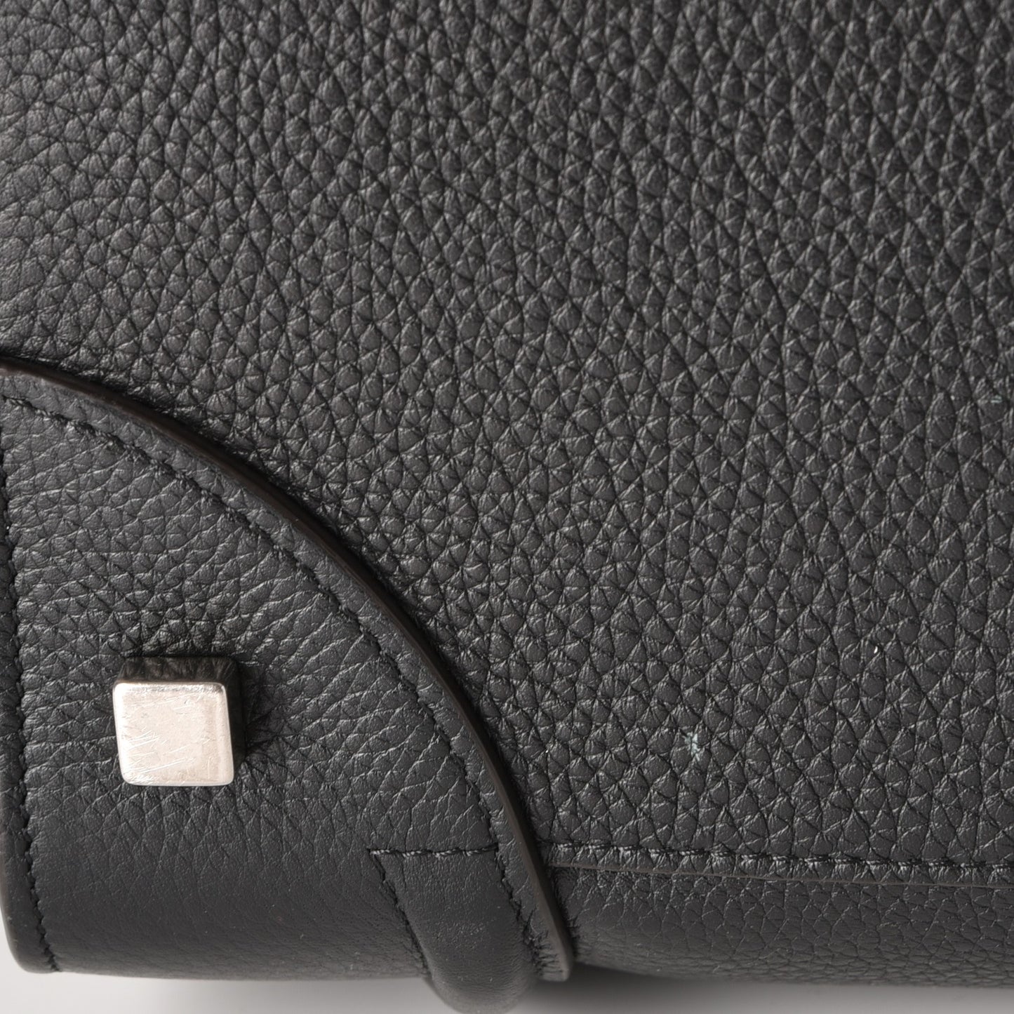 Drummed Calfskin Mini Luggage Black
