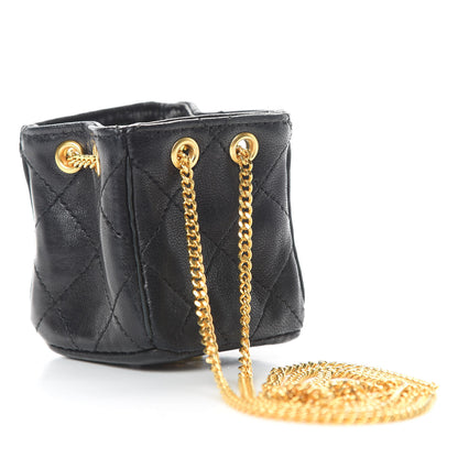 Chanel Lambskin Mini Drawstring Shoulder Bag Black 3 of 10