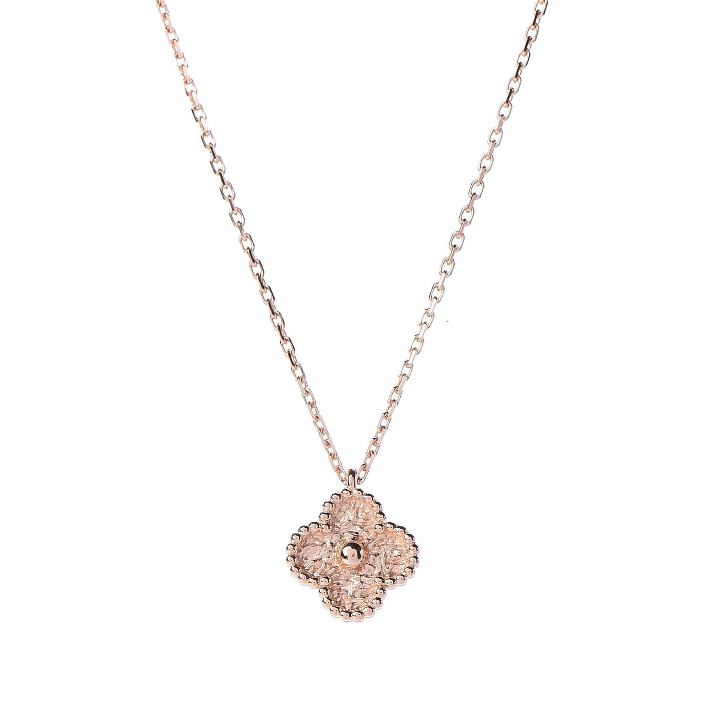 18K Rose Gold Sweet Alhambra Pendant Necklace