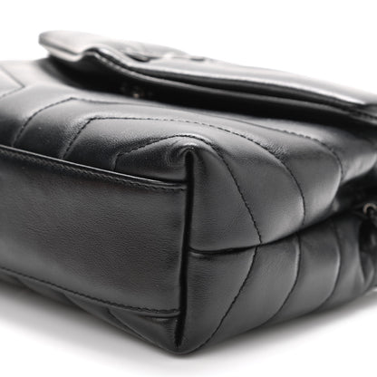 Saint Laurent Calfskin Y Quilted Monogram Toy Loulou Crossbody Bag Black 11 of 13