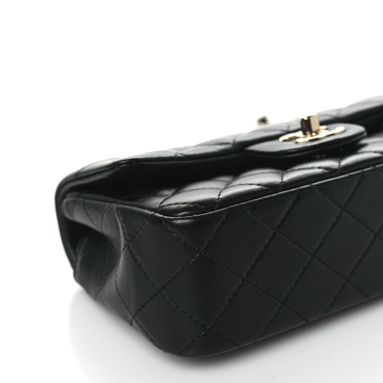 Chanel Lambskin Quilted Mini Rectangular Flap Black 9 of 11