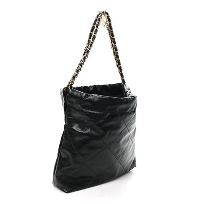 Chanel Shiny Calfskin Quilted Small Chanel 22 Black 4 of 11