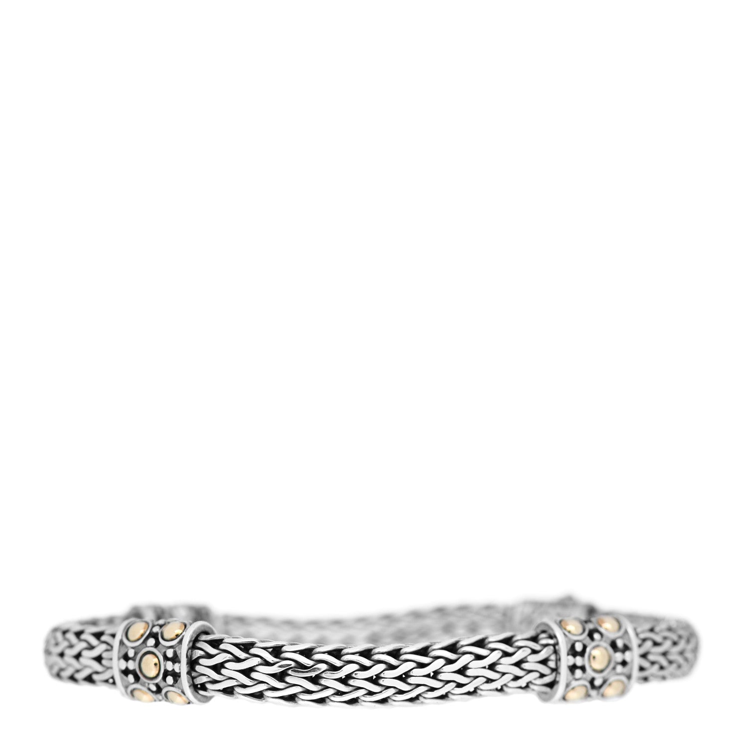 John Hardy Sterling Silver 18K Yellow Gold Jaisalmer Four Station Classic Chain Bracelet 3 of 4