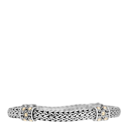 John Hardy Sterling Silver 18K Yellow Gold Jaisalmer Four Station Classic Chain Bracelet 3 of 4