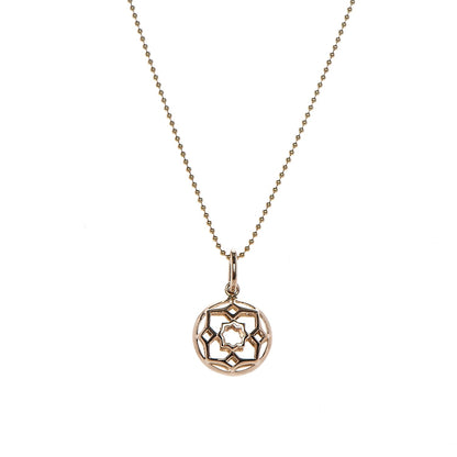Tiffany 18K Yellow Gold Paloma Picasso Zellige Medallion Pendant Necklace 3 of 4