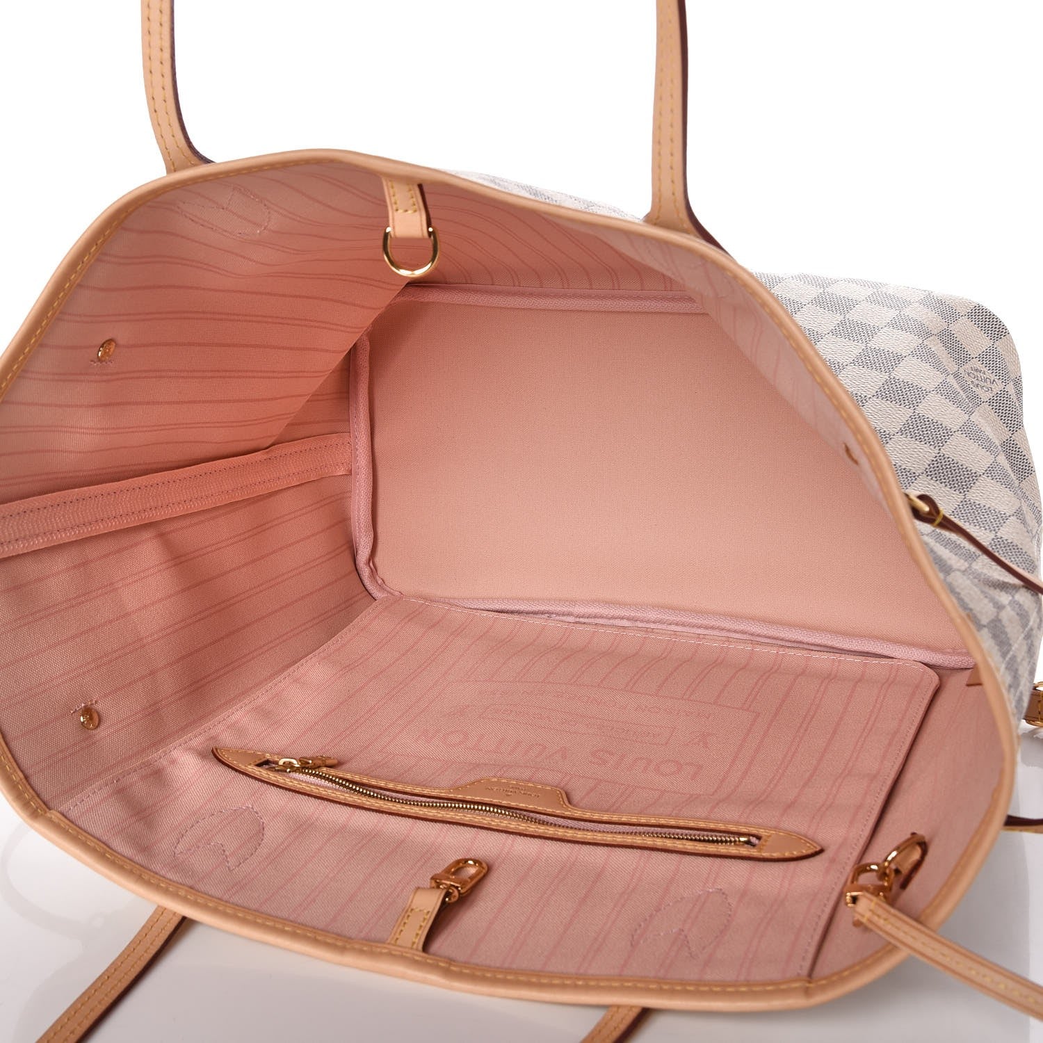 Louis Vuitton Damier Azur Neo Neverfull MM Rose Ballerine 6 of 10