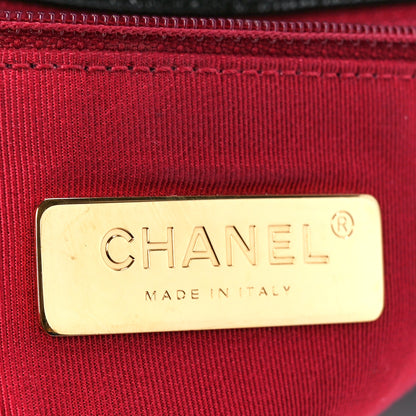 Chanel Shiny Crumpled Calfskin Quilted Medium Chanel 19 Flap Black 10 of 19