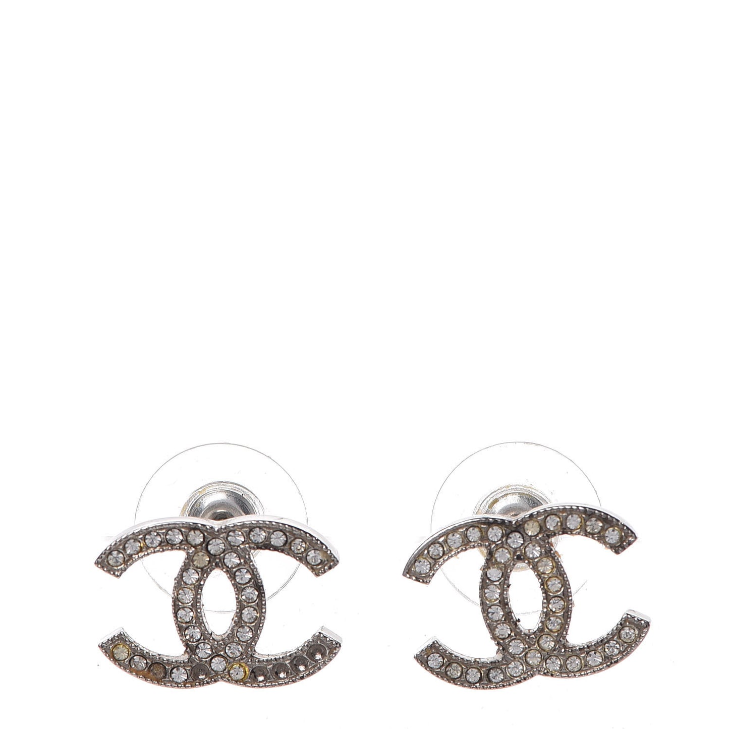 Crystal Timeless CC Earrings Silver