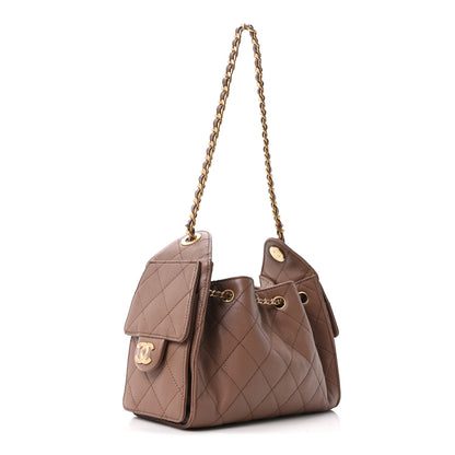 Chanel Caviar Quilted Mini Chanel 25 Handbag Brown 3 of 10