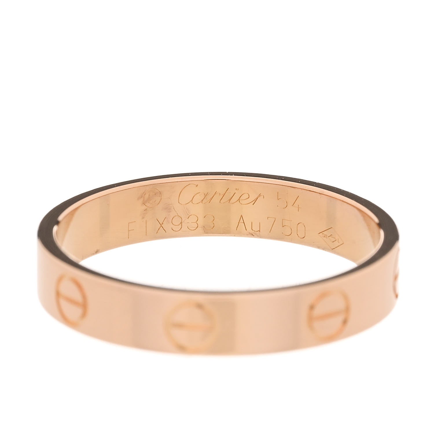 Cartier 18K Pink Gold 3.5mm LOVE Wedding Band Ring 54 7 4 of 5