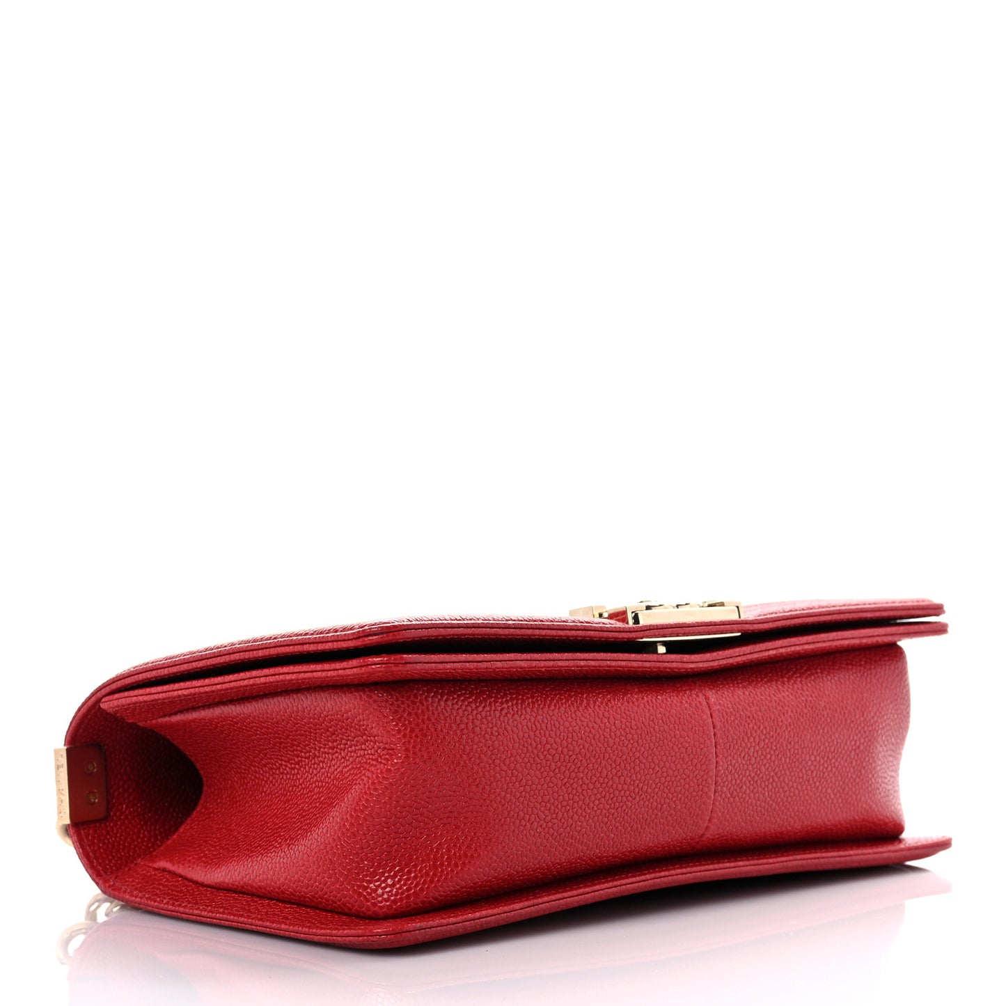 Caviar Quilted Medium Boy Flap Red