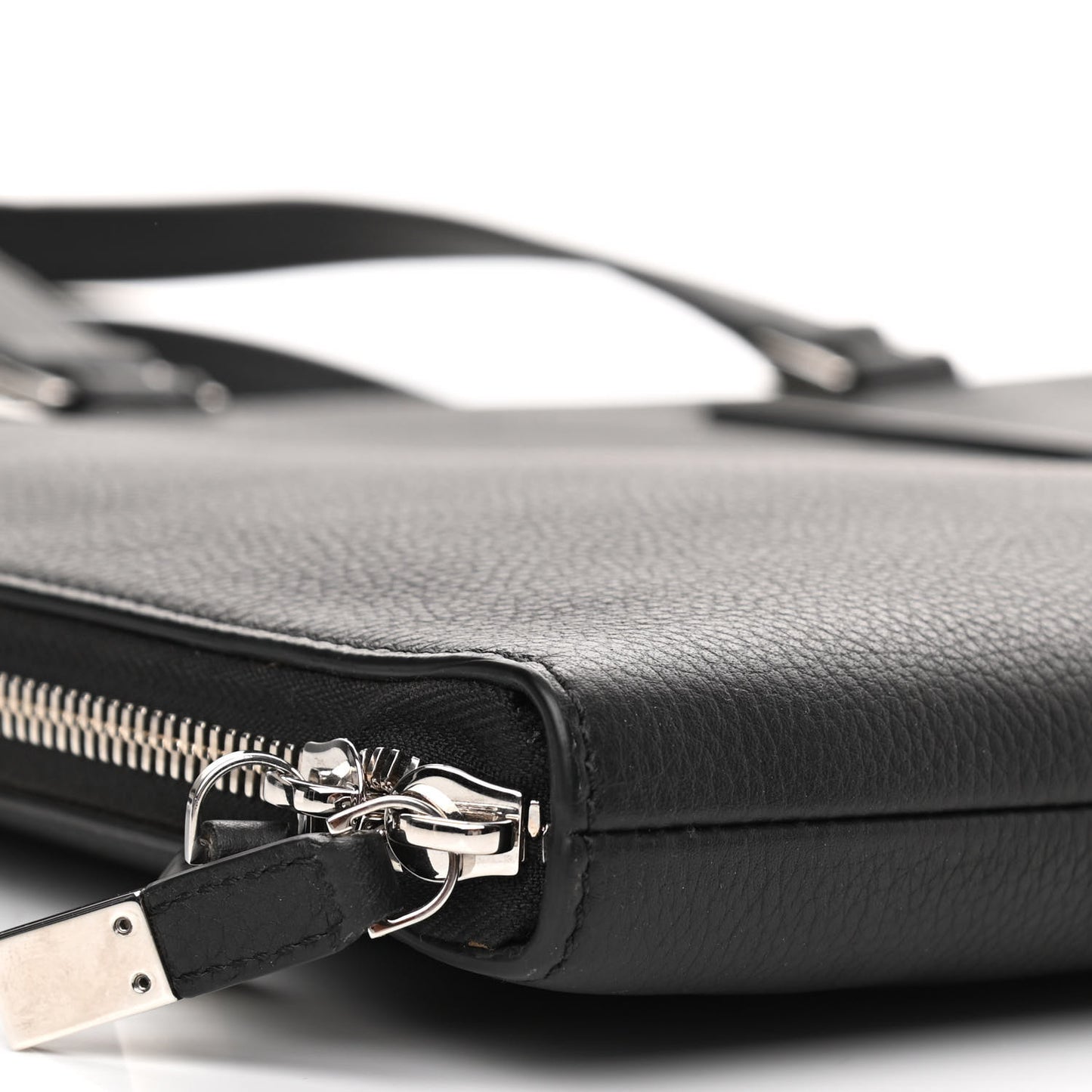 HOMME Calfskin Zip Around Briefcase Black