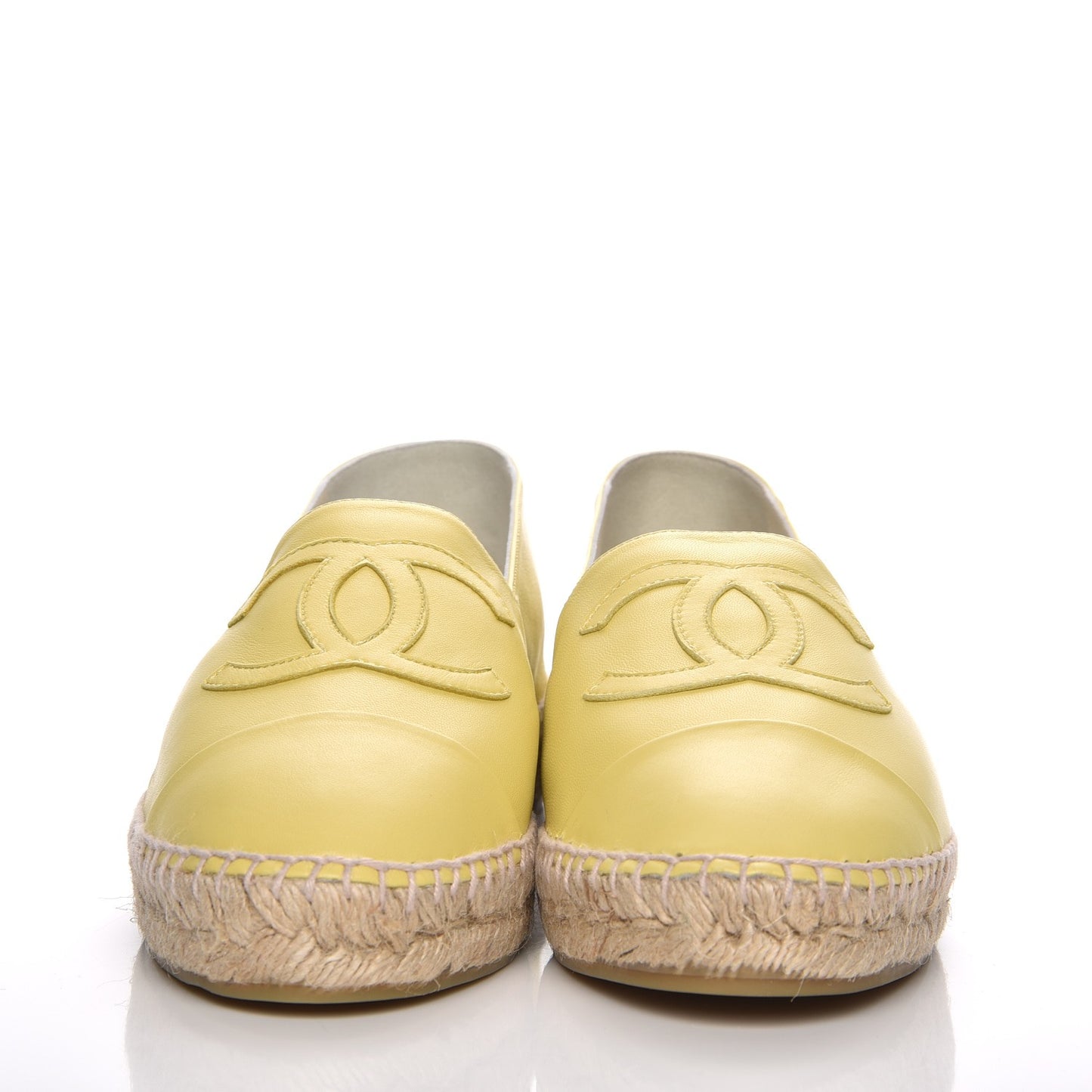 Lambskin CC Espadrilles 41 Yellow