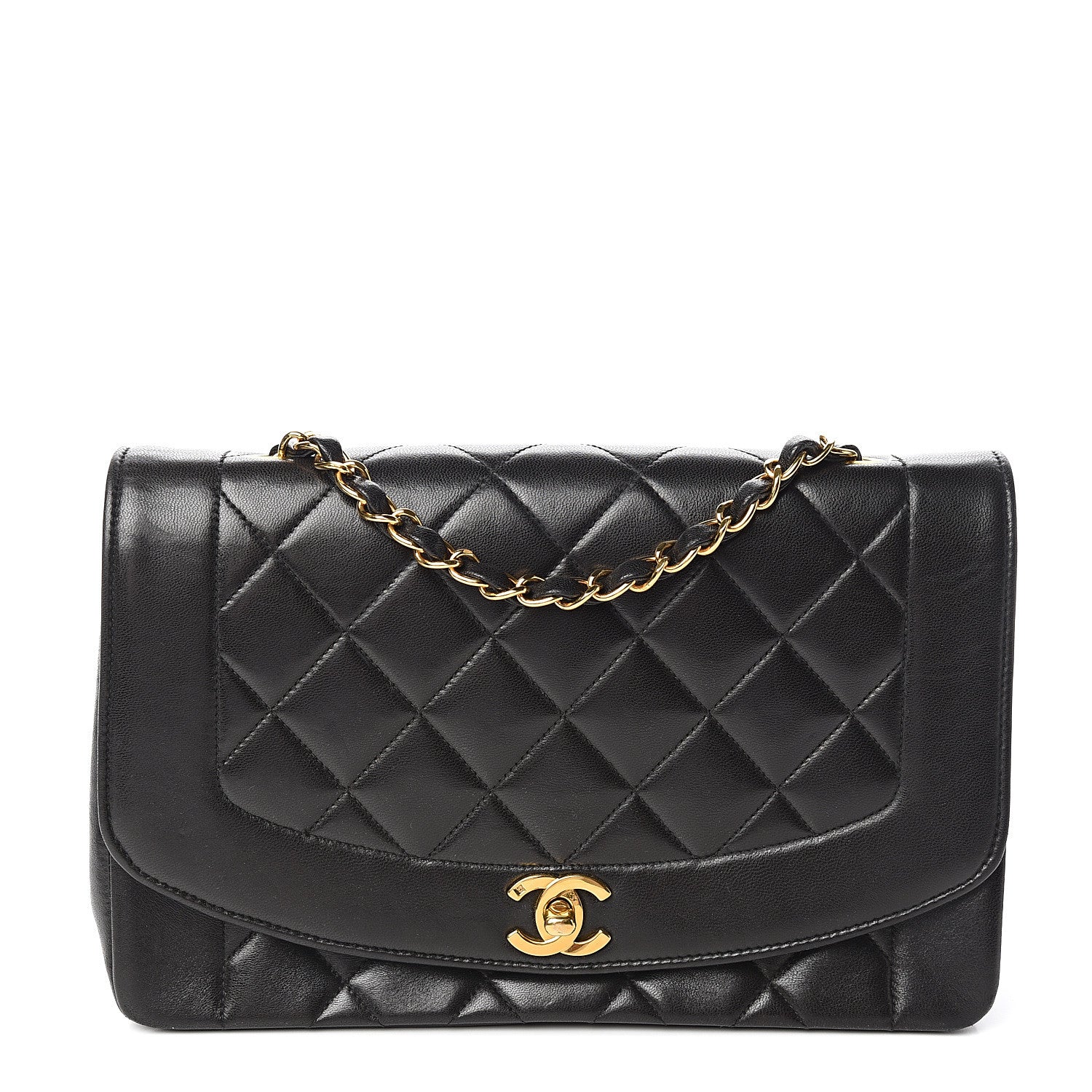 Chanel Lambskin Quilted Medium Single Flap Black 1 of 12