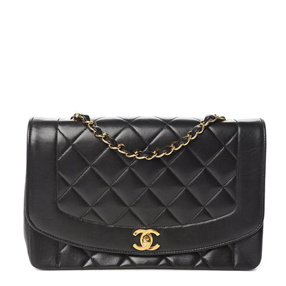 Chanel Lambskin Quilted Medium Single Flap Black 1 of 12