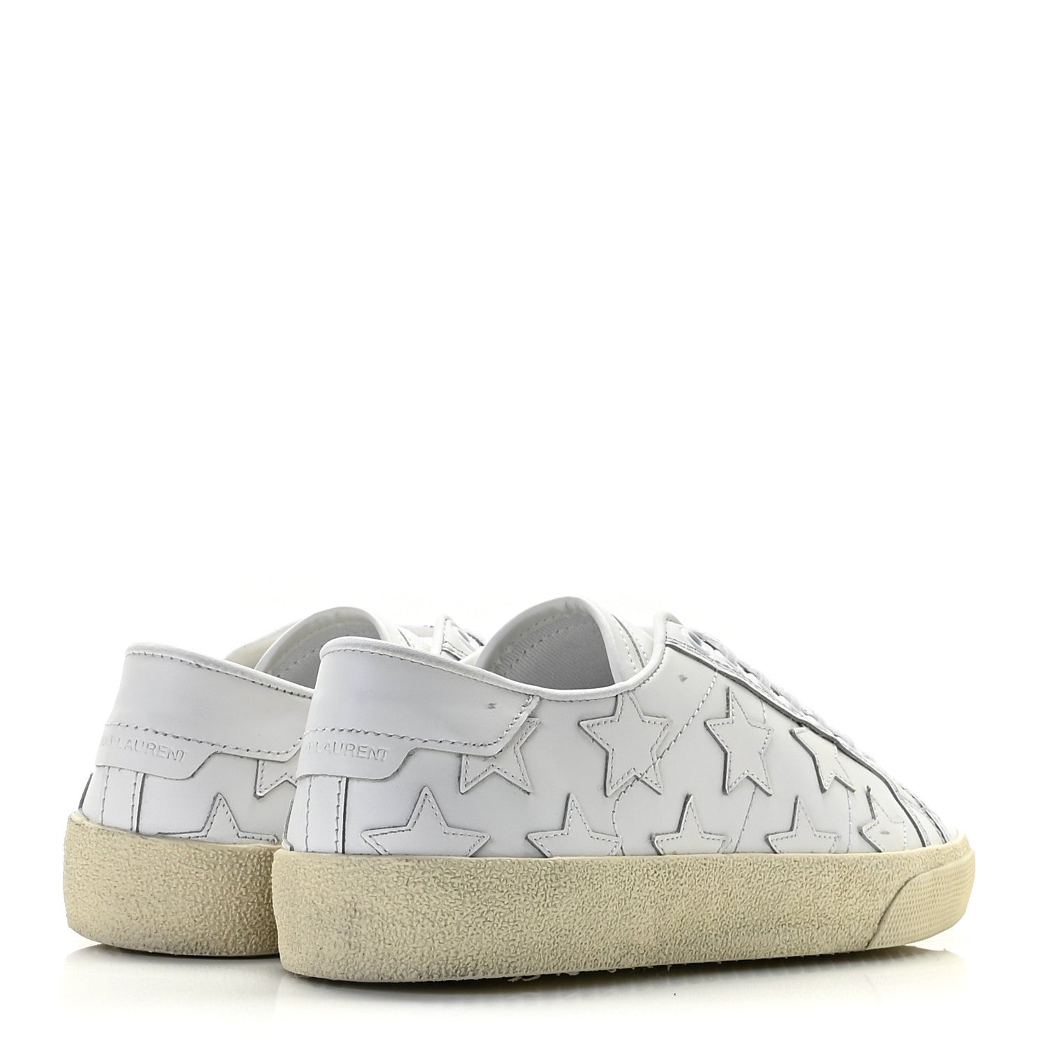 Saint Laurent Calfskin Star Court Sneakers 36.5 White 4 of 18