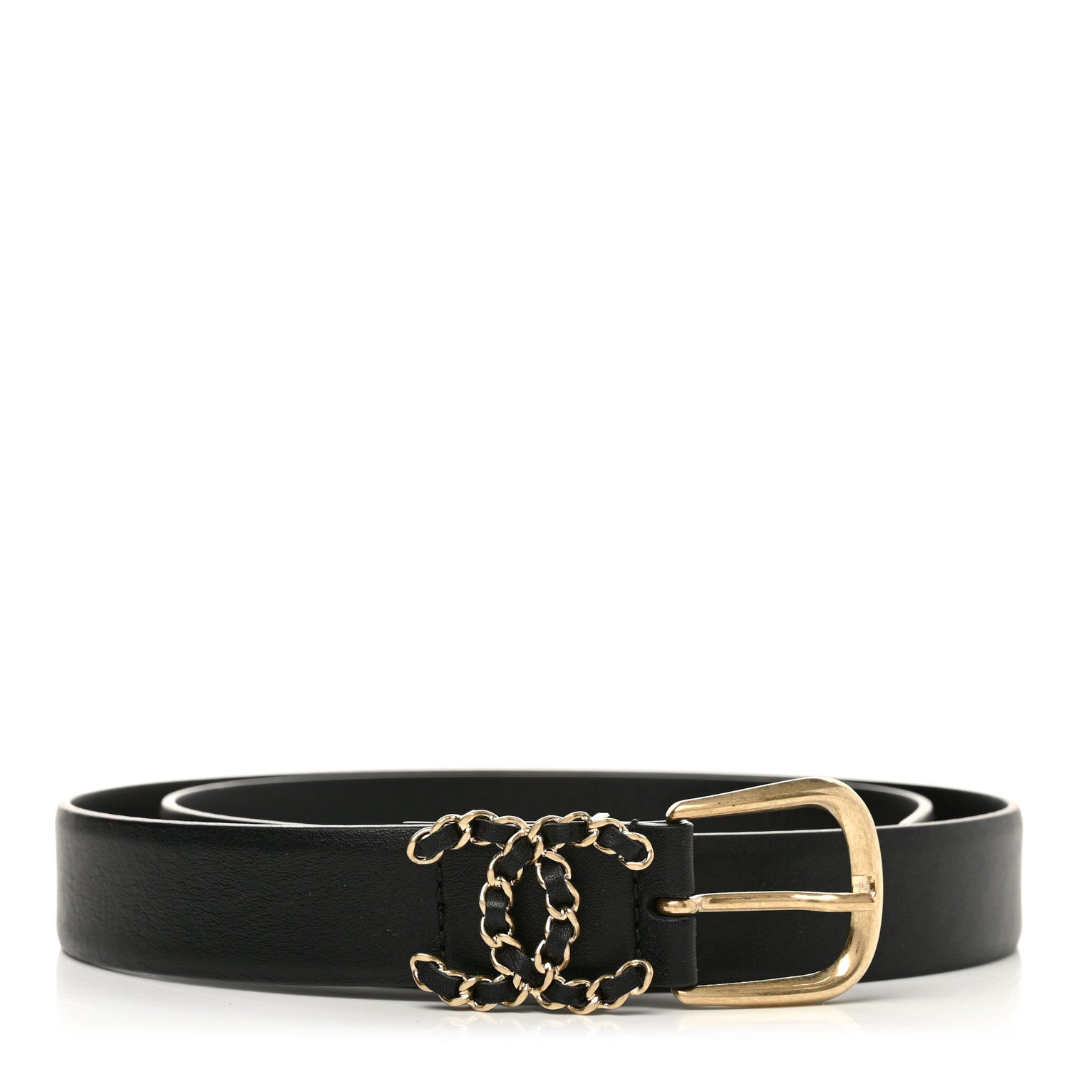 Chanel Calfskin CC Chain Belt 80 32 Black 1 of 6