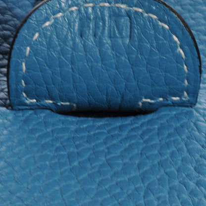Hermes Taurillon Clemence Evelyne III GM Blue Jean 7 of 8
