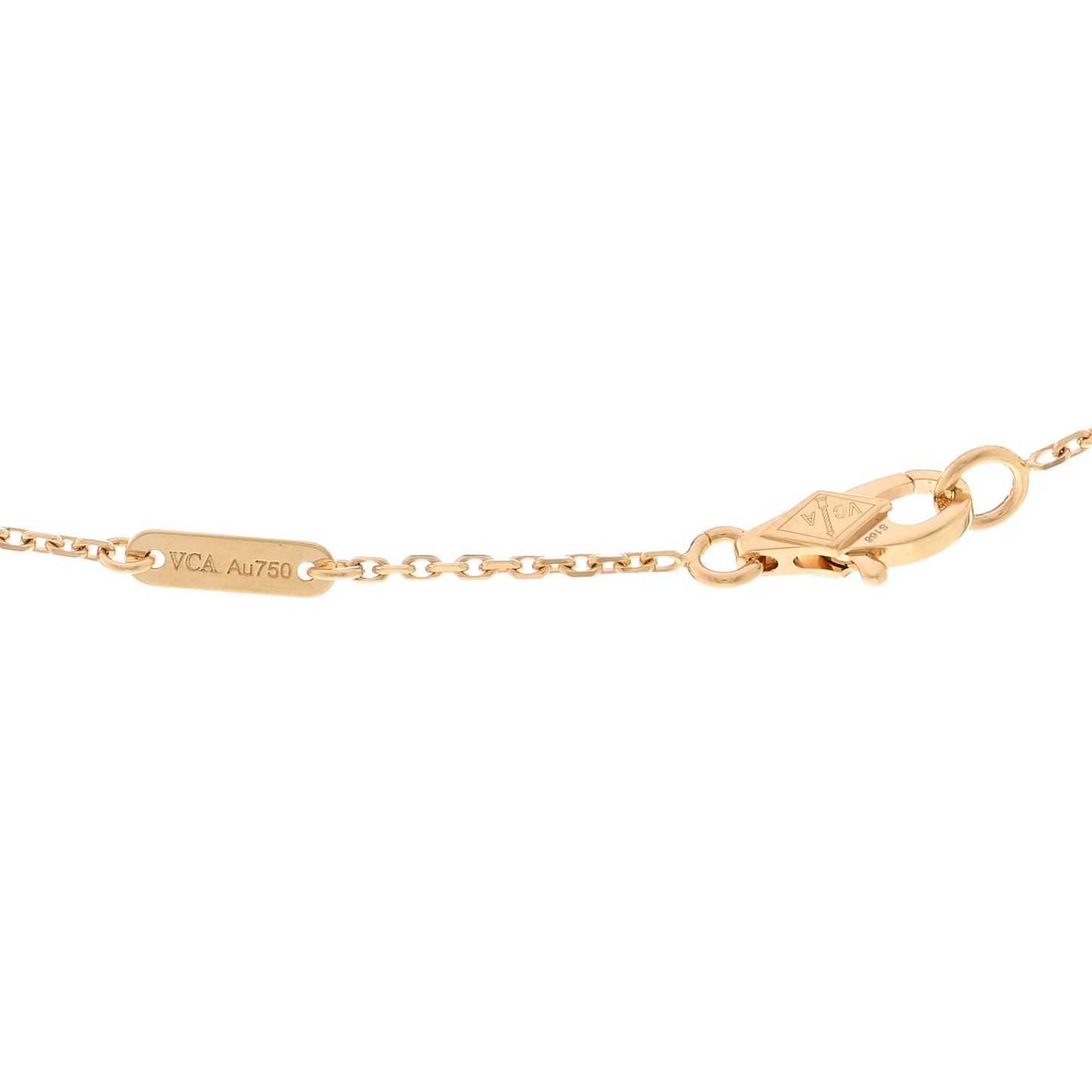 18K Yellow Gold Diamond Mini Frivole Pendant Necklace