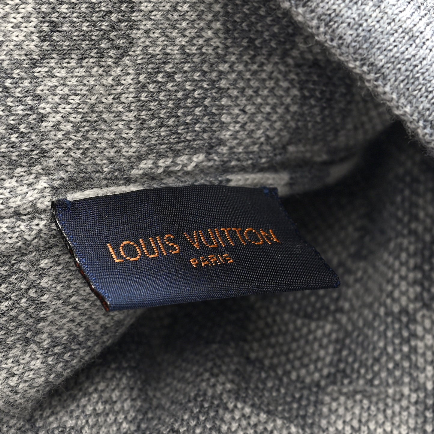 Wool Bonnet Petit Damier Beanie Hat Grey