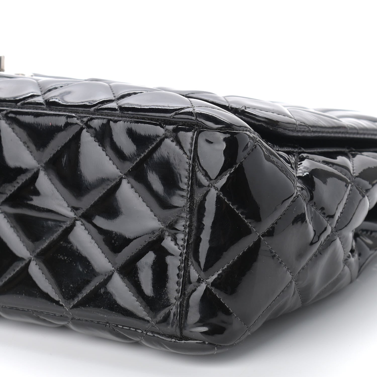 Chanel Patent Quilted Maxi Single Flap Black 9 of 11