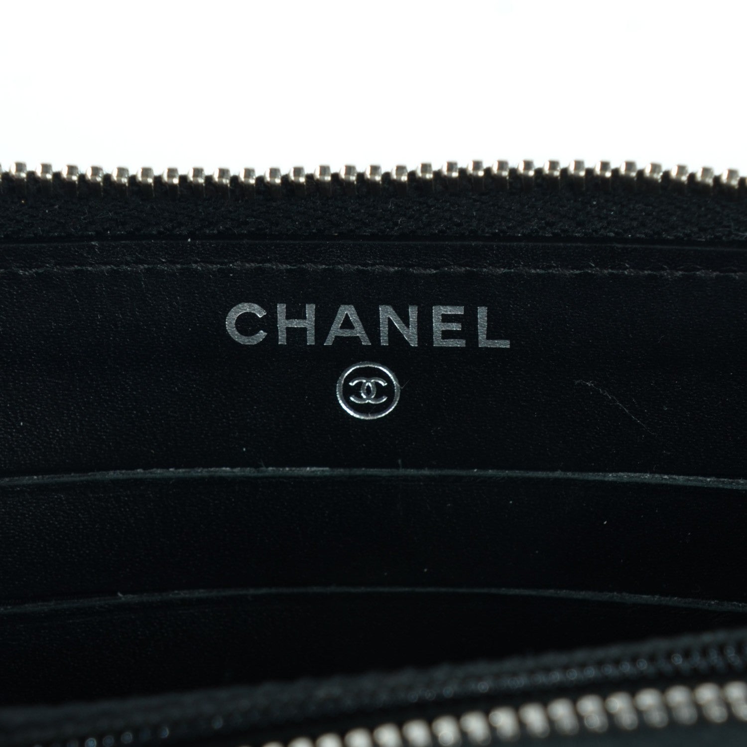 Chanel Caviar Quilted Small Gusset Zip Around Wallet Black 5 of 8