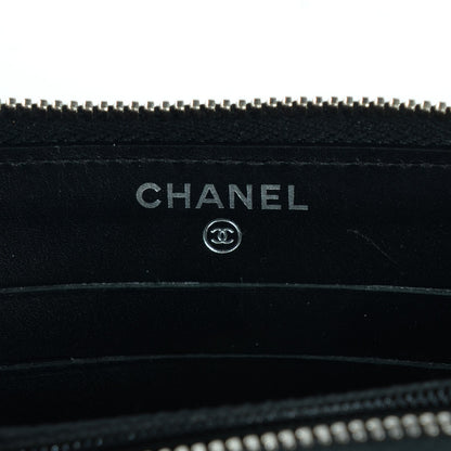 Chanel Caviar Quilted Small Gusset Zip Around Wallet Black 5 of 8