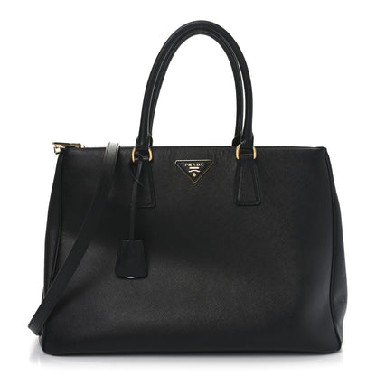 Prada Saffiano Lux Large Galleria Double Zip Tote Black 1 of 9