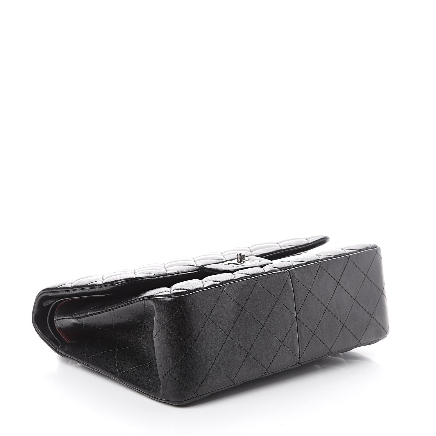 Chanel Lambskin Quilted Jumbo Double Flap Black 3 of 9