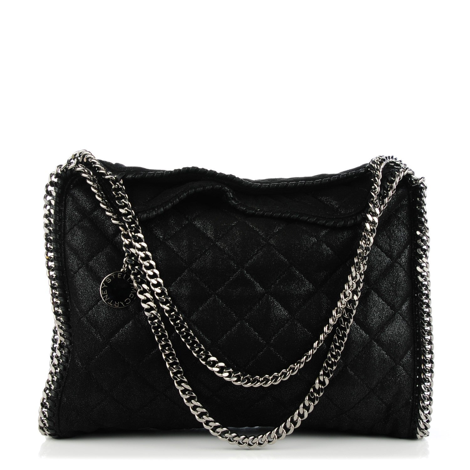 Stella McCartney Shaggy Deer Quilted Small Falabella Tote Black 1 of 9