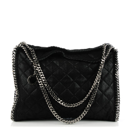 Stella McCartney Shaggy Deer Quilted Small Falabella Tote Black 1 of 9