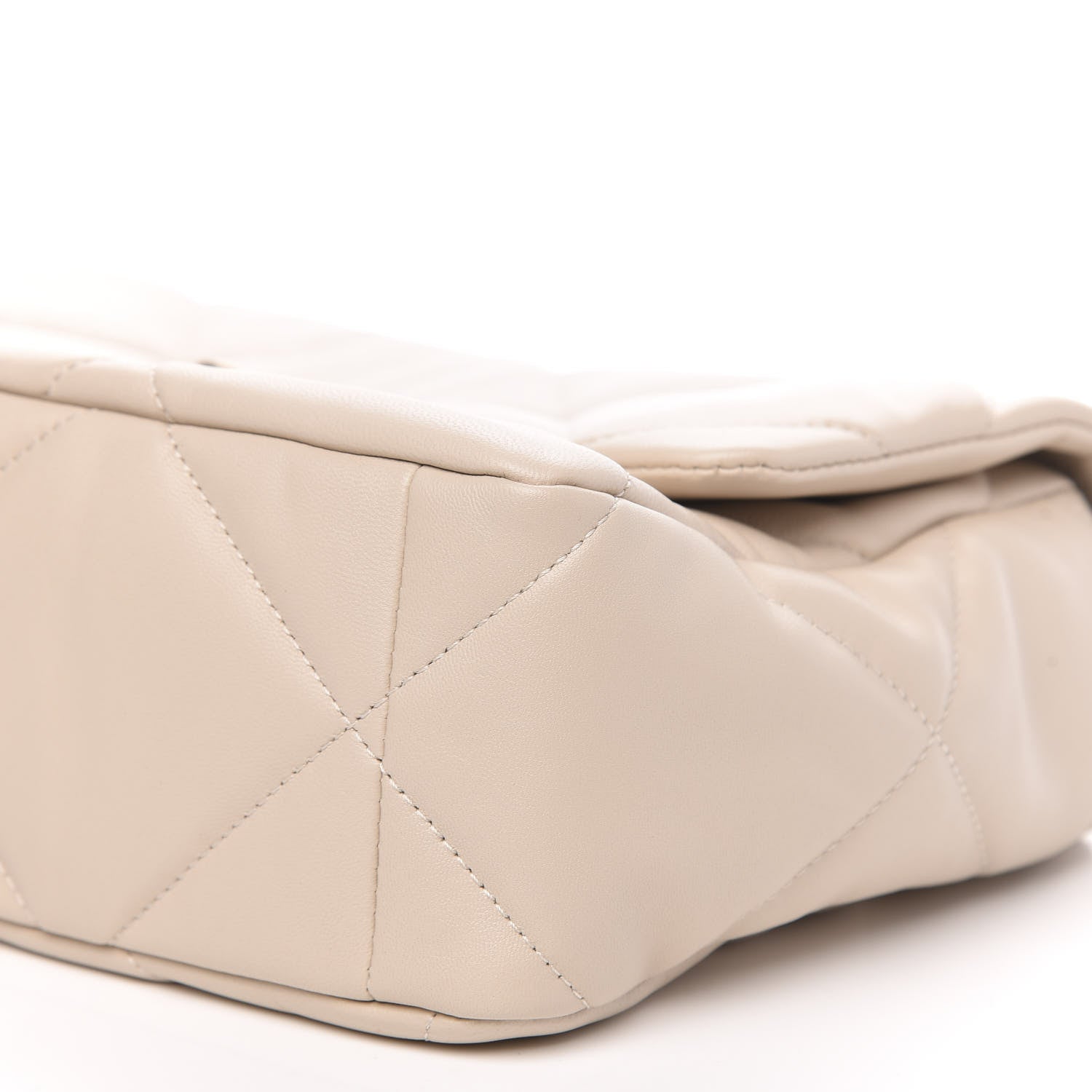 Chanel Goatskin Quilted Large 19 Flap Beige 9 of 11