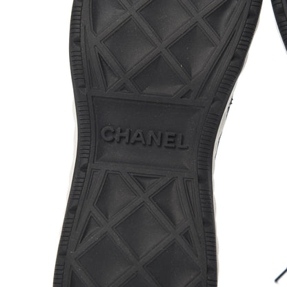 Chanel Velvet Calfskin Mixed Fibers CC Sneakers 41 Black 8 of 9