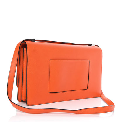 Celine Baby Grained Calfskin Medium Case Flap Orange 3 of 9