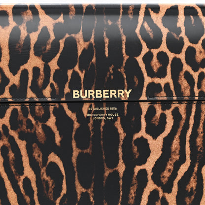 Burberry Calfskin Leopard Large Grace Bag Dark Mustard 7 of 11