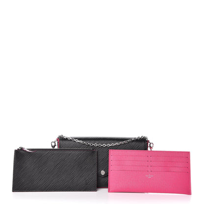 Louis Vuitton Epi Pochette Felicie Black Hot Pink 3 of 11